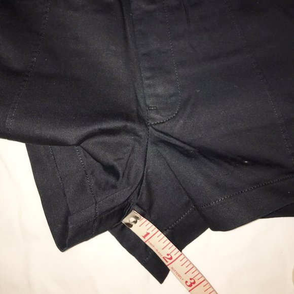 NWT ABERCROMBIE & FITCH Cotton Chino Tailored Shorts Black Size 25 - Picture 3 of 5